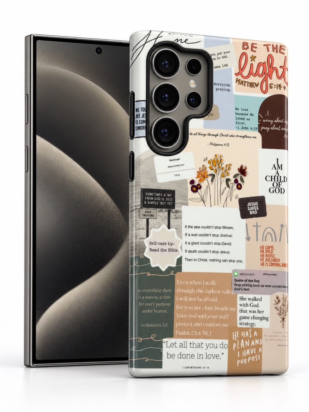 Christian Bible Verse Collage Phone Case – Samsung Galaxy S24 Ultra